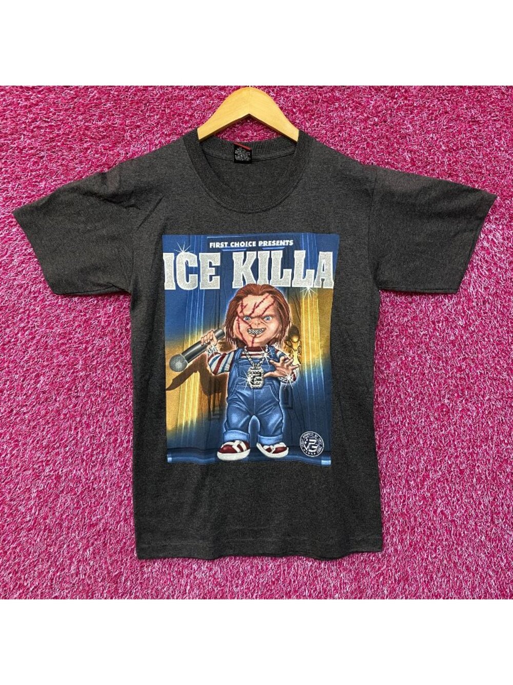 Chucky First Choice Presents Ice Killa Rhinestone T-Shirt Small